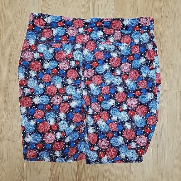 Coral Bay Shorts Stretchy Size 18W Red White Blue EUC - Picture 2 of 11
